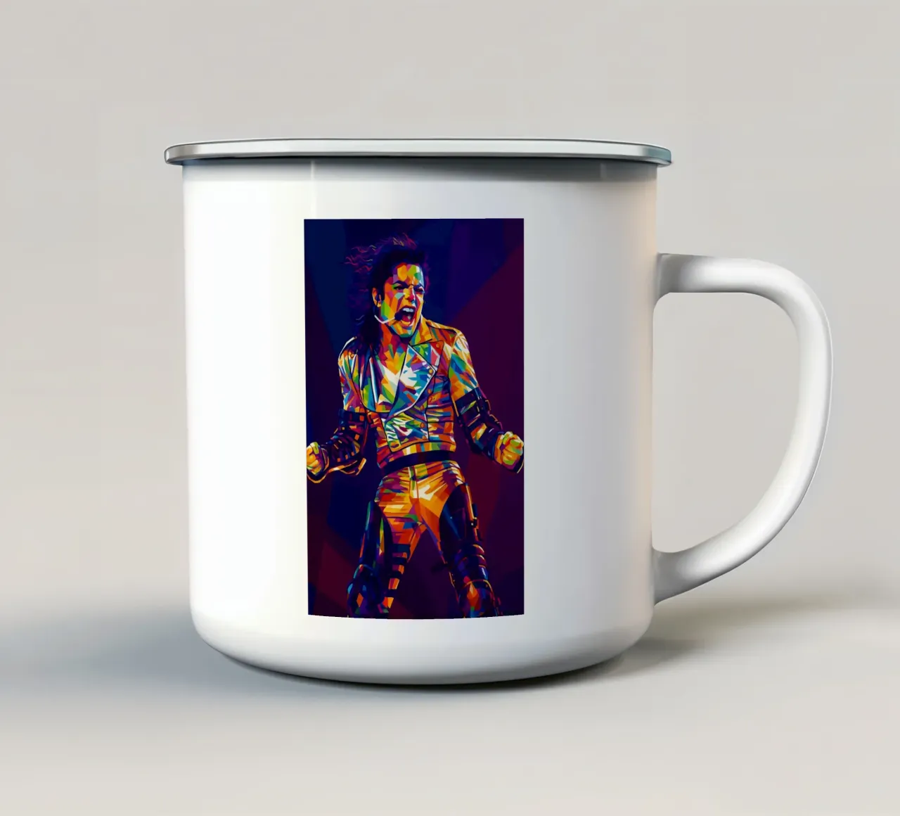 Michael Jackson vocalizzante wpap tazza in smalto da BONANZA