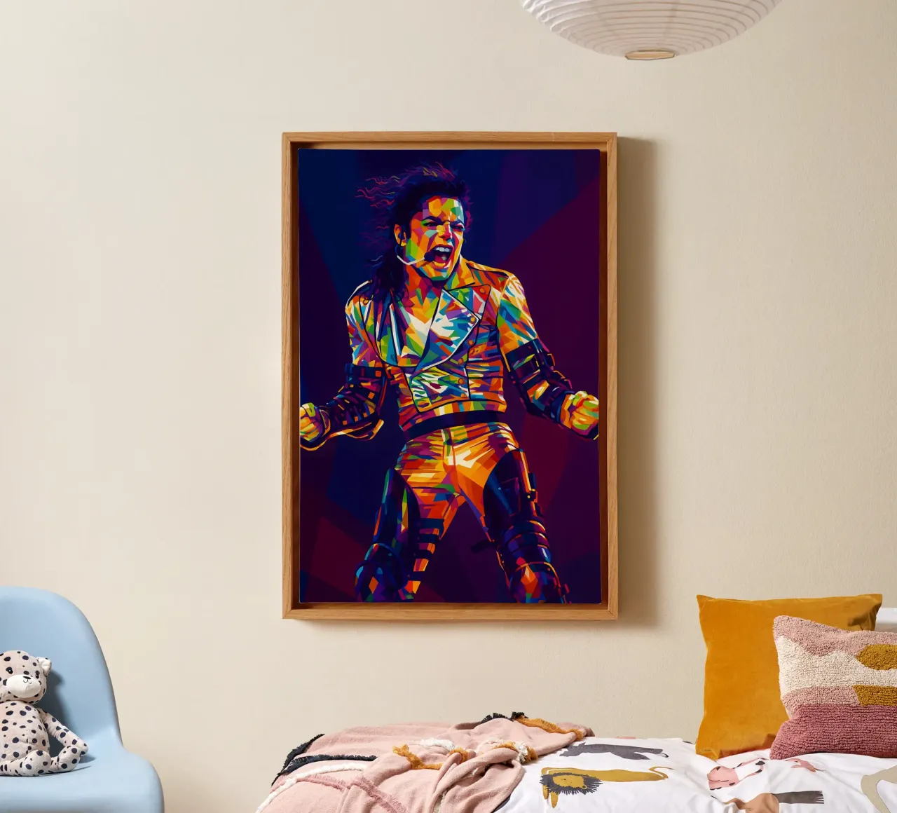 Michael Jackson vocalizzante wpap tela con Cornice a cassetta da BONANZA