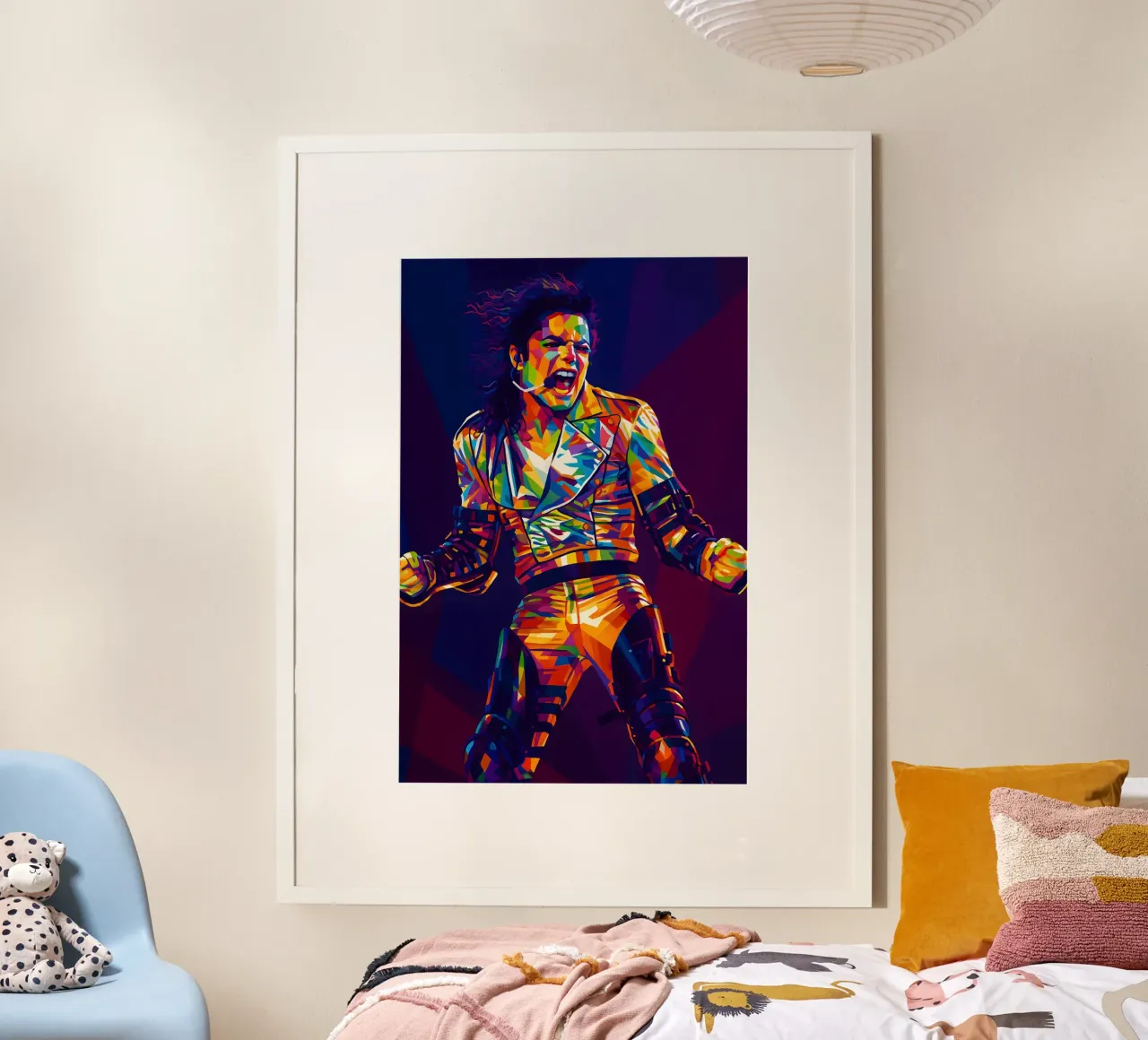 Michael Jackson vocalizzante wpap poster con telaio in legno da BONANZA