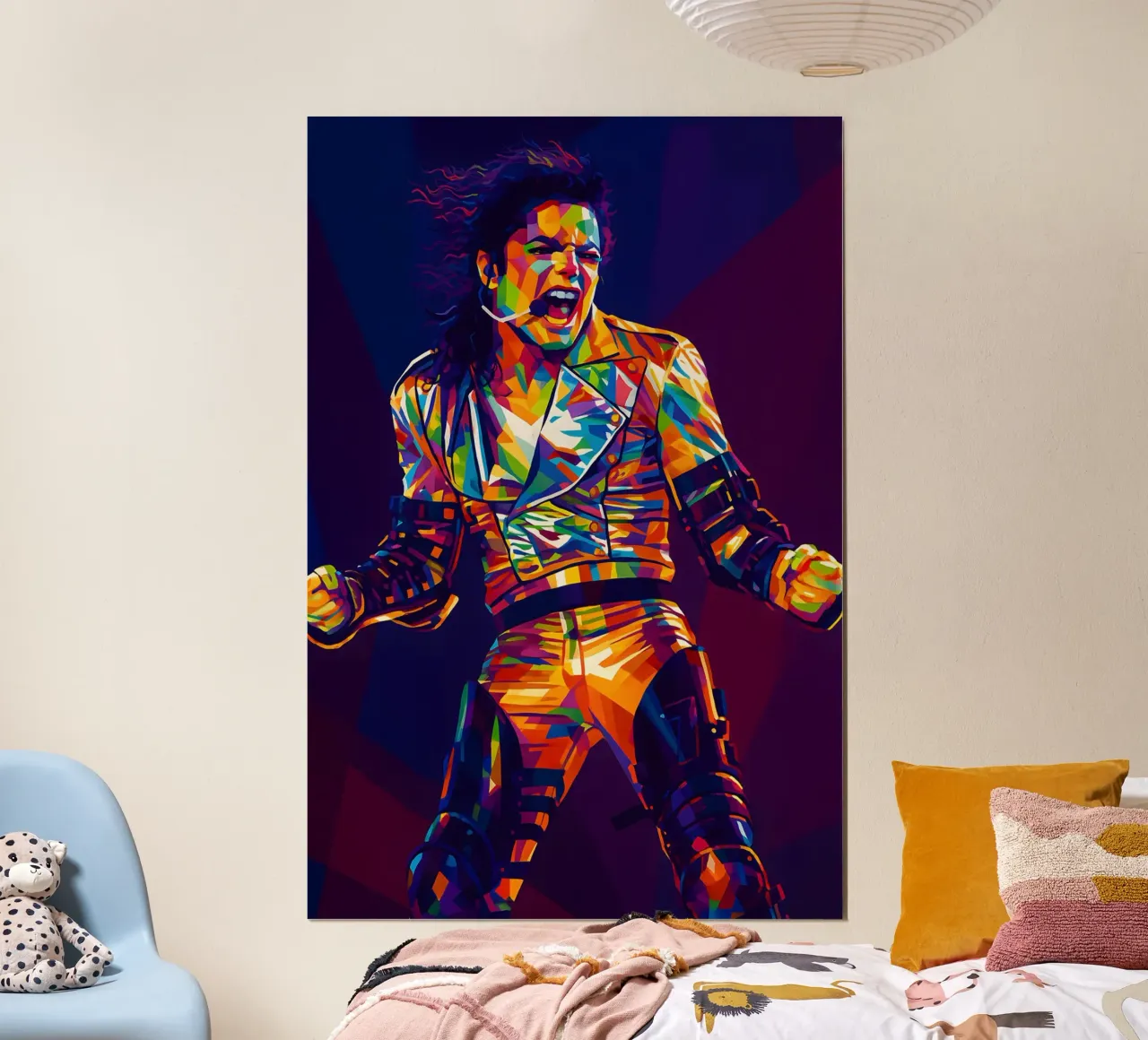 Michael Jackson vocalizzante wpap poster con telaio in legno da BONANZA