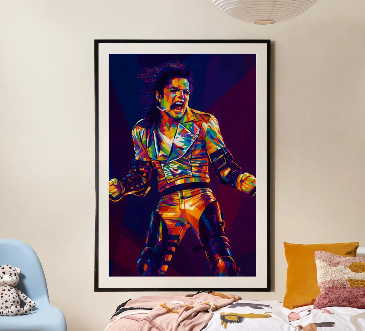Michael Jackson vocalizzante wpap poster con telaio in legno da BONANZA