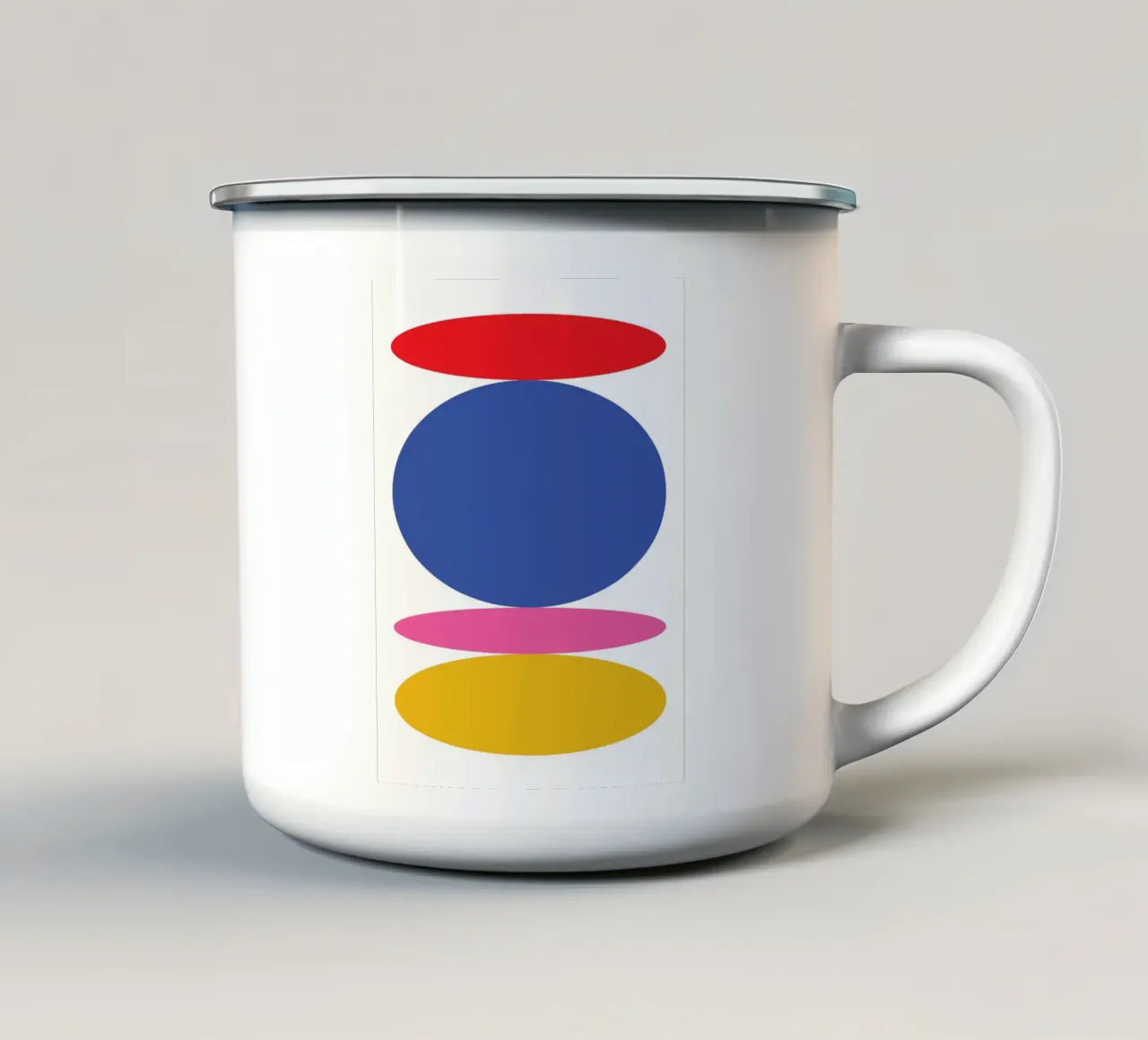 Cerchio Design piatto Grassetto vibrante tazza in smalto da Family Bauhaus Art