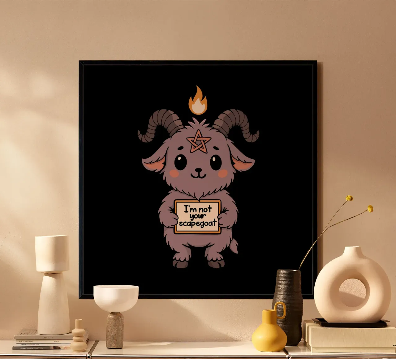 No soy tu chivo expiatorio poster con marco de plástico de Loobs