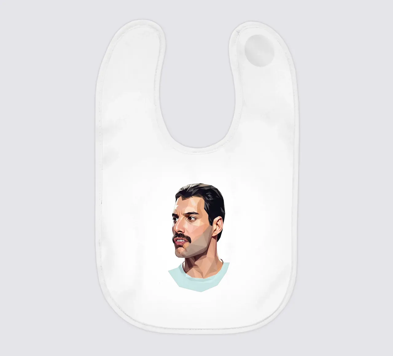 Freddie Mercury Low poly bavaglino da Low Profile