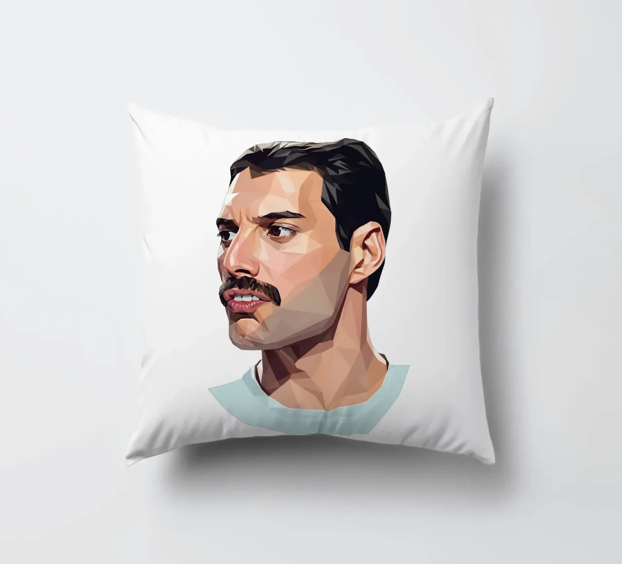 Freddie Mercury Low poly cuscino da Low Profile