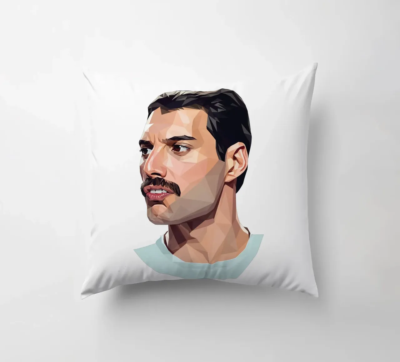 Freddie Mercury Low poly cuscino da Low Profile