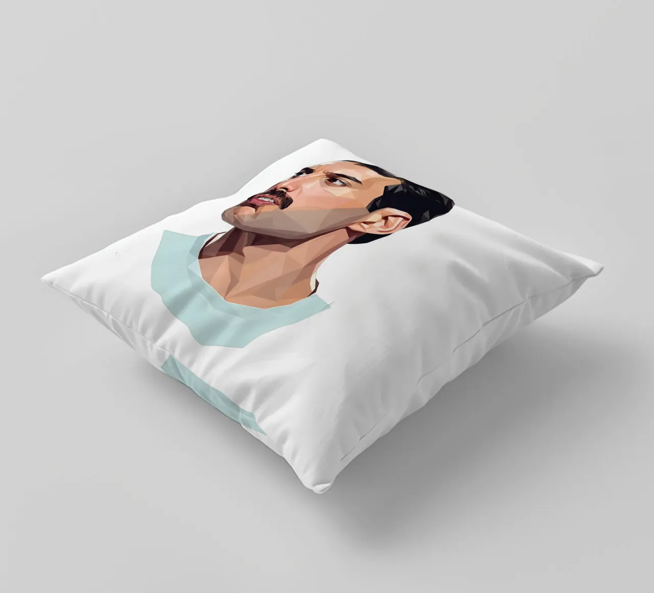 Freddie Mercury Low poly cuscino da Low Profile