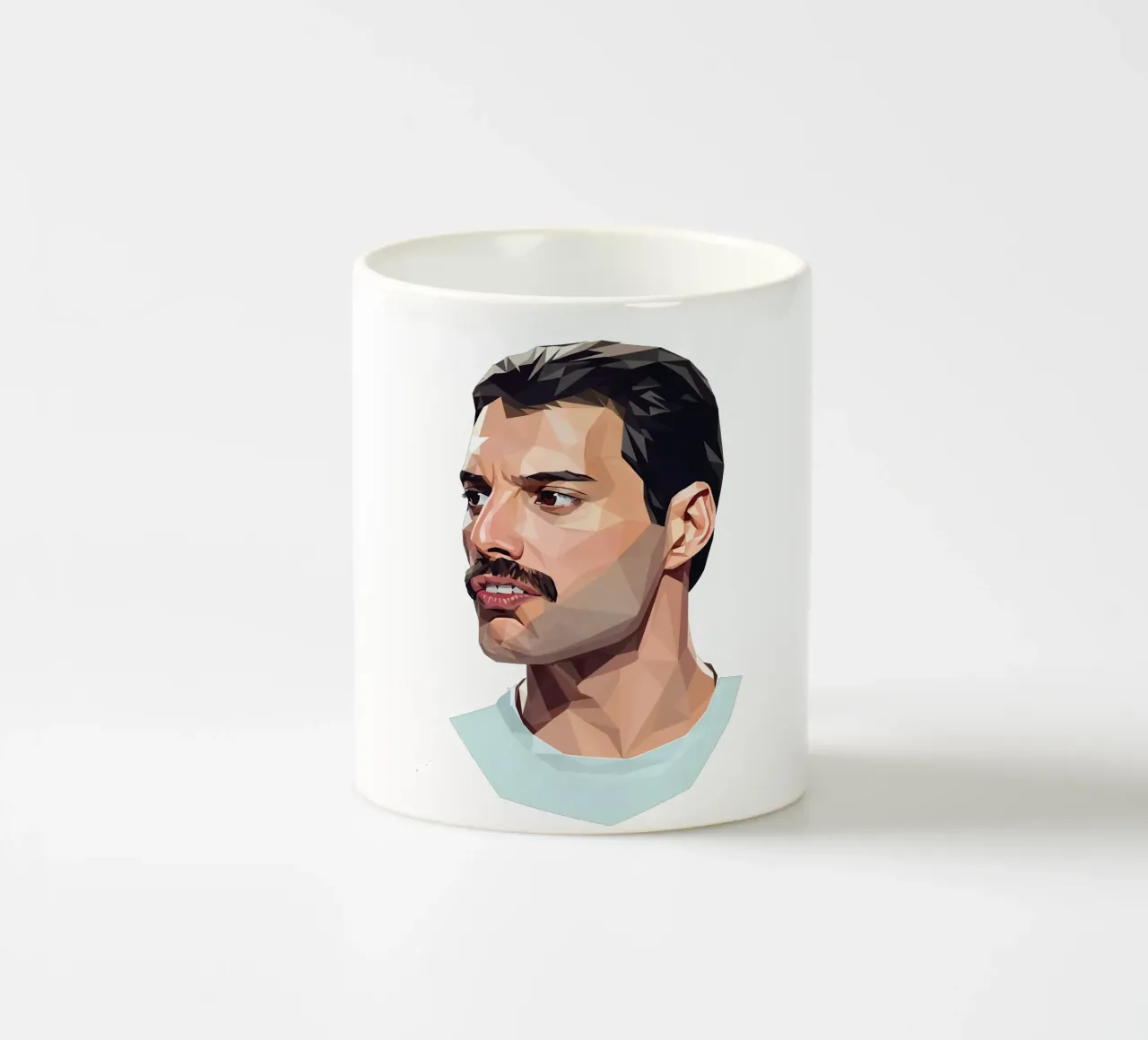 Freddie Mercury Low poly tazza in ceramica da Low Profile