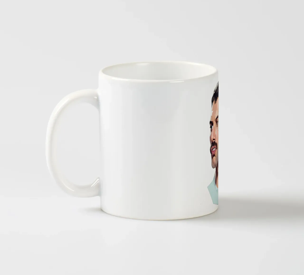 Freddie Mercury Low poly tazza in ceramica da Low Profile