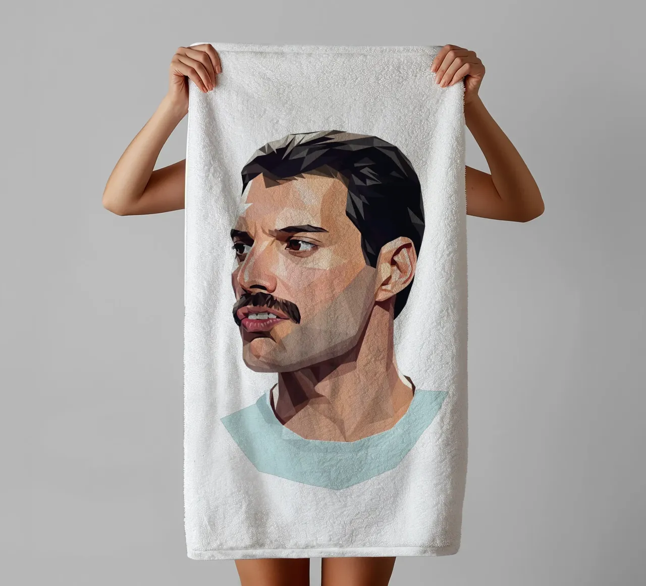 Freddie Mercury Low poly asciugamano da bagno da Low Profile