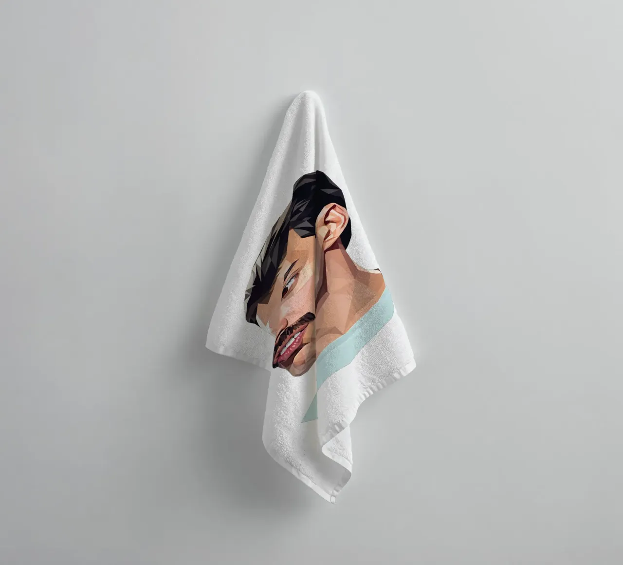 Freddie Mercury Low poly asciugamano da bagno da Low Profile