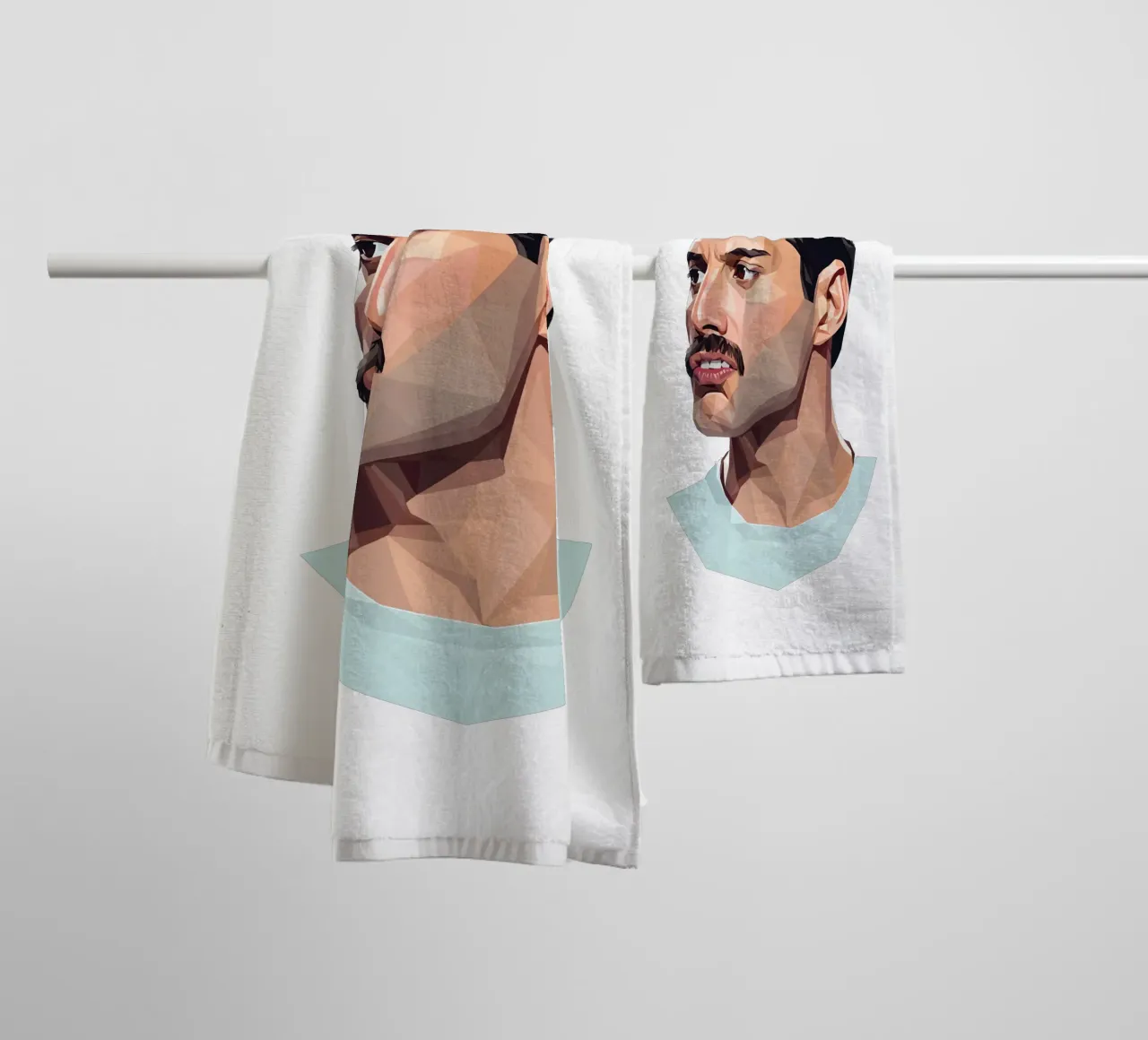 Freddie Mercury Low poly asciugamano da bagno da Low Profile