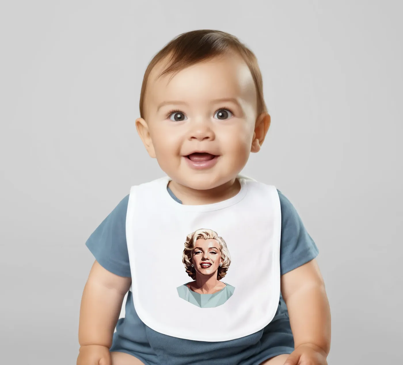 Marilyn Monroe Lowpoly bavaglino da Low Profile