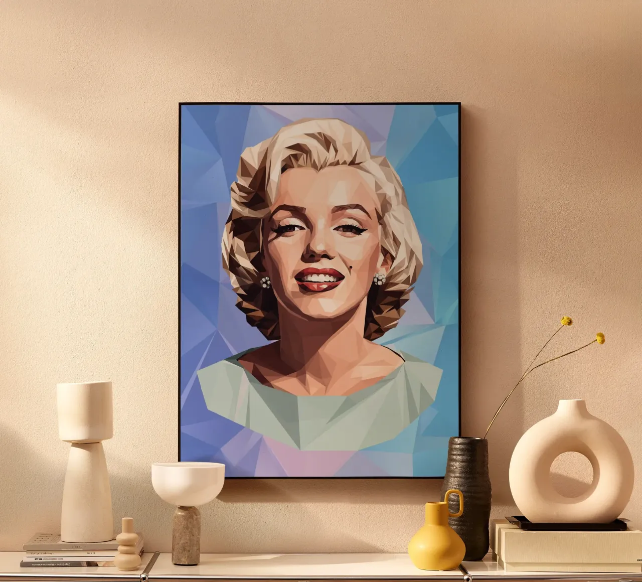 Marilyn Monroe Lowpoly plexiglass da Low Profile