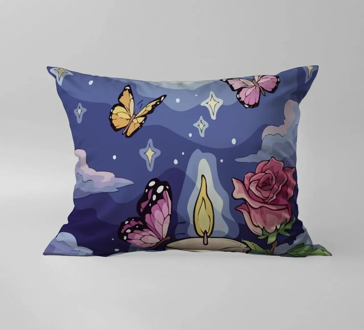 candle under the moon cuscino da Dumery Art