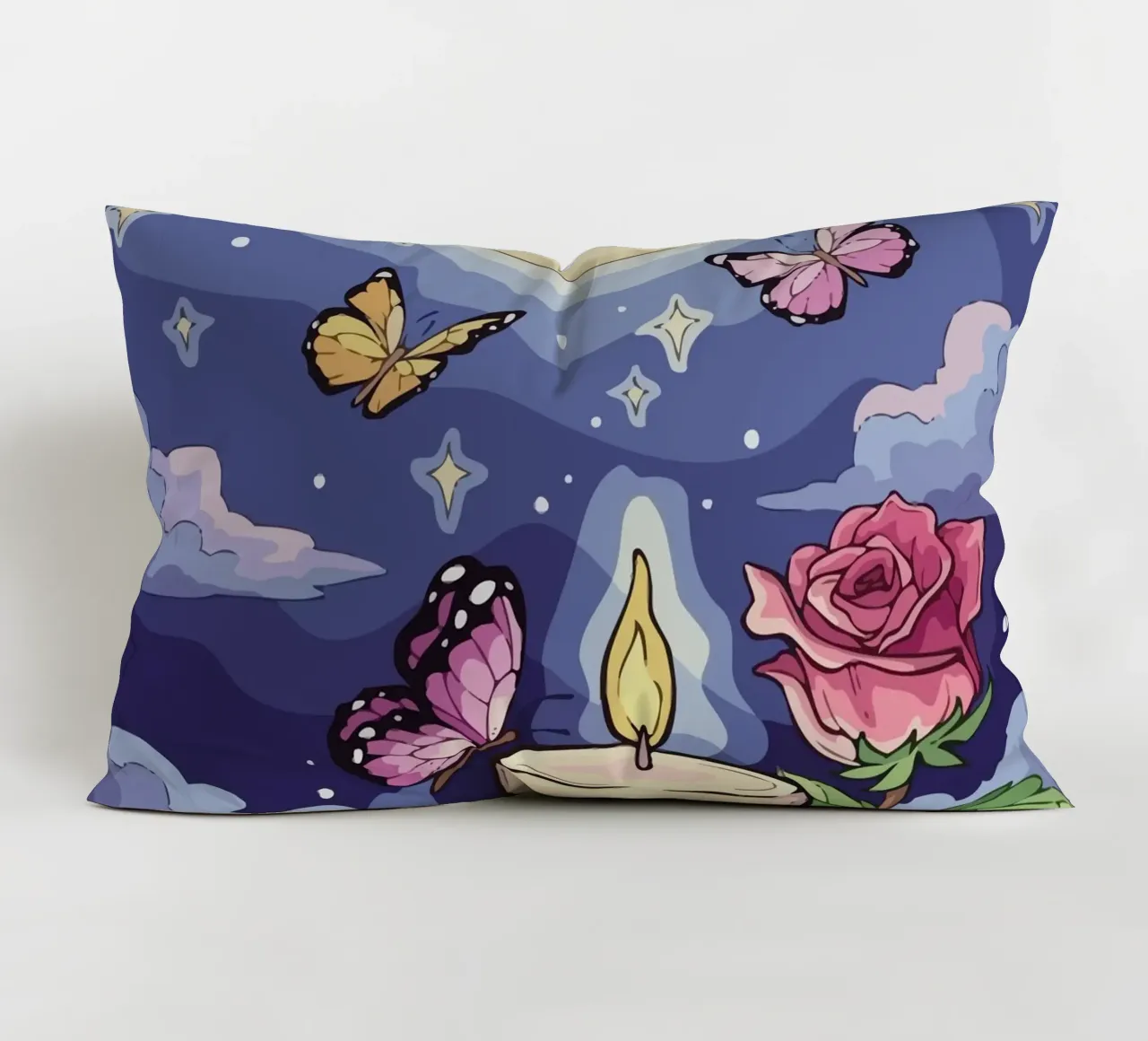 candle under the moon cuscino da Dumery Art