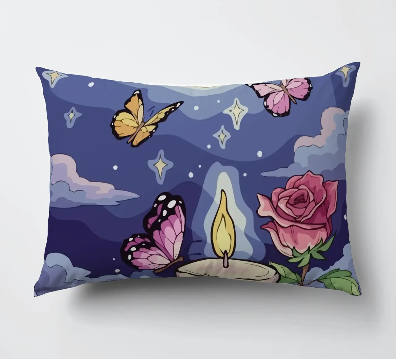 candle under the moon cuscino da Dumery Art