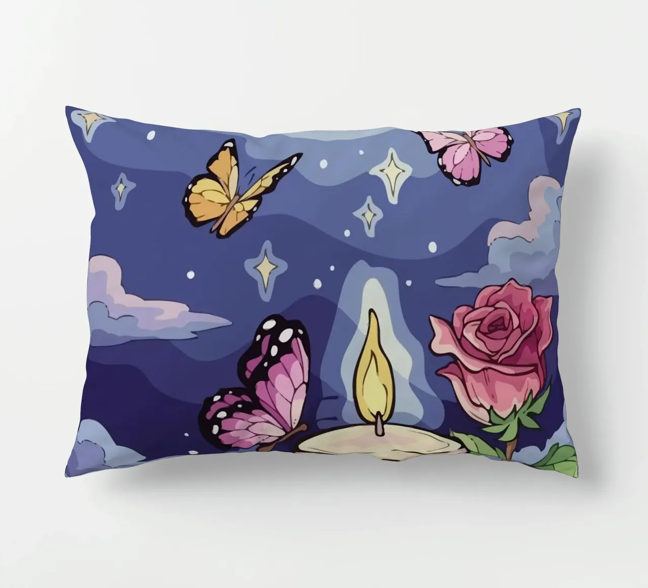 candle under the moon cuscino da Dumery Art