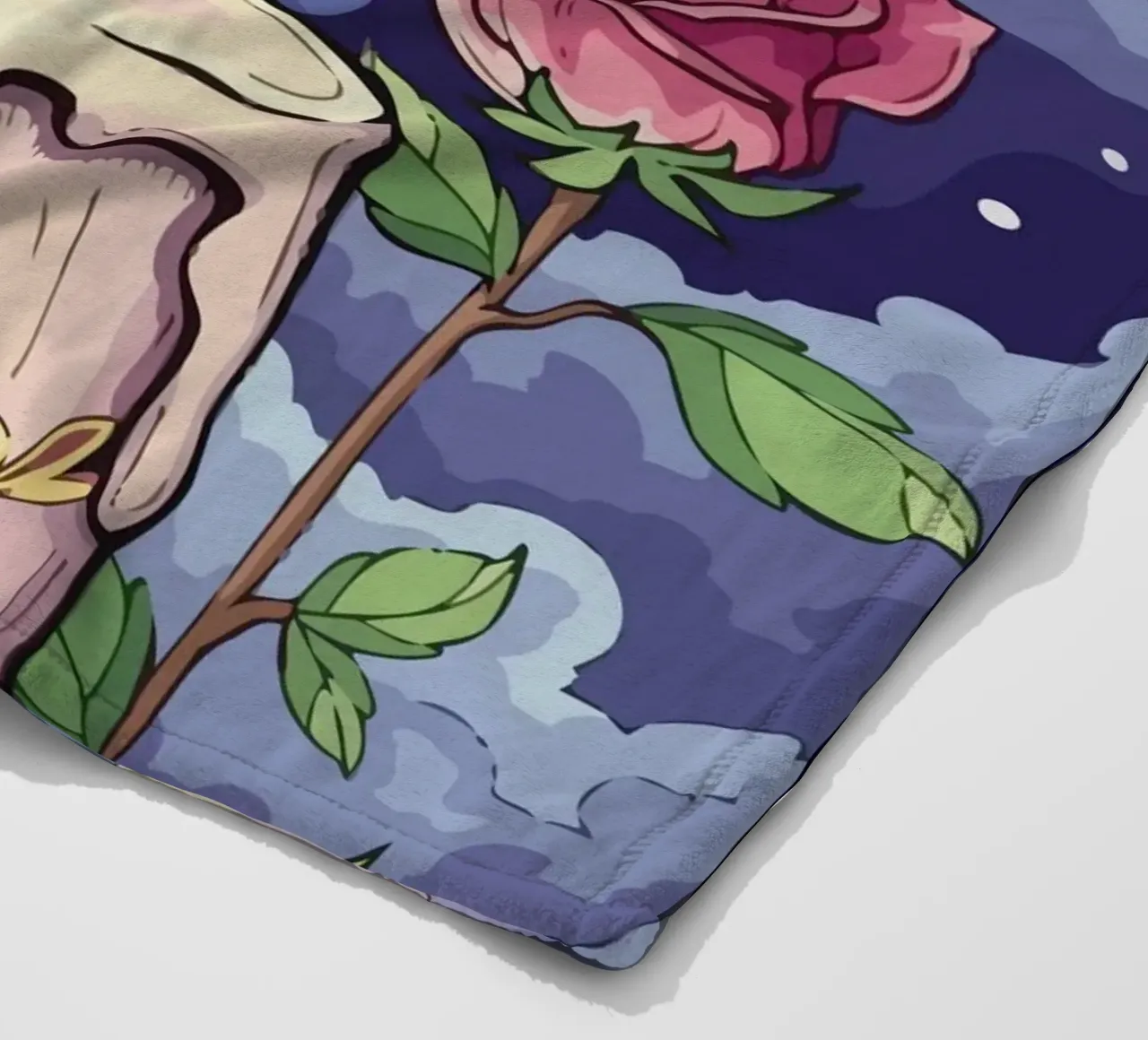 candle under the moon coperta in pile da Dumery Art