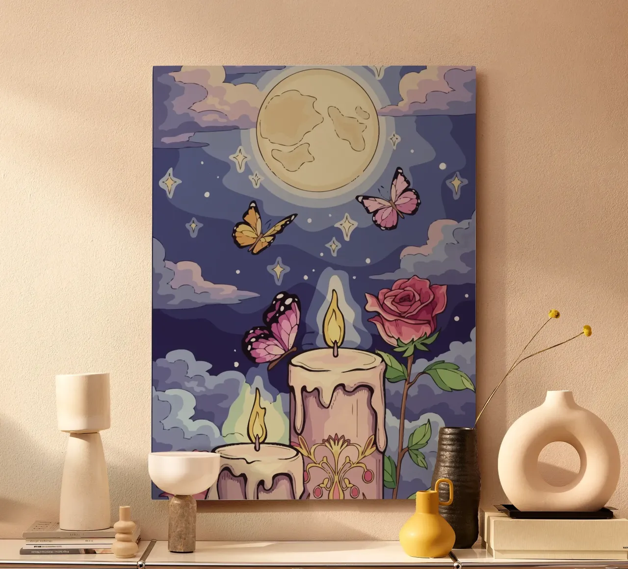 candle under the moon alluminio dibond da Dumery Art