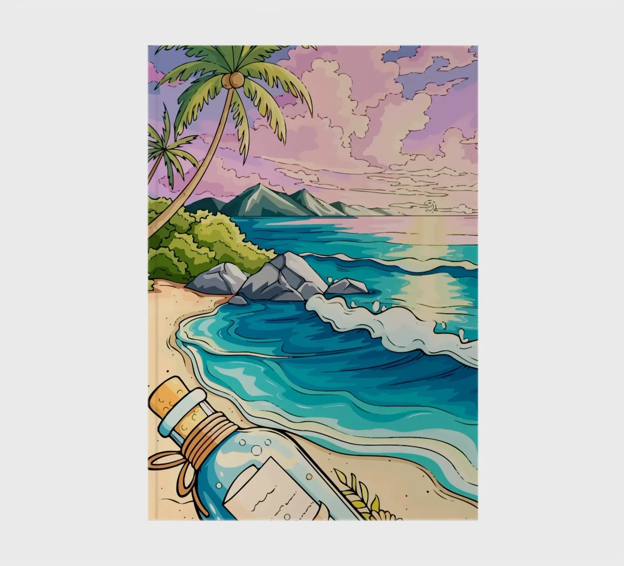 message in a bottle on the beach diario da Dumery Art