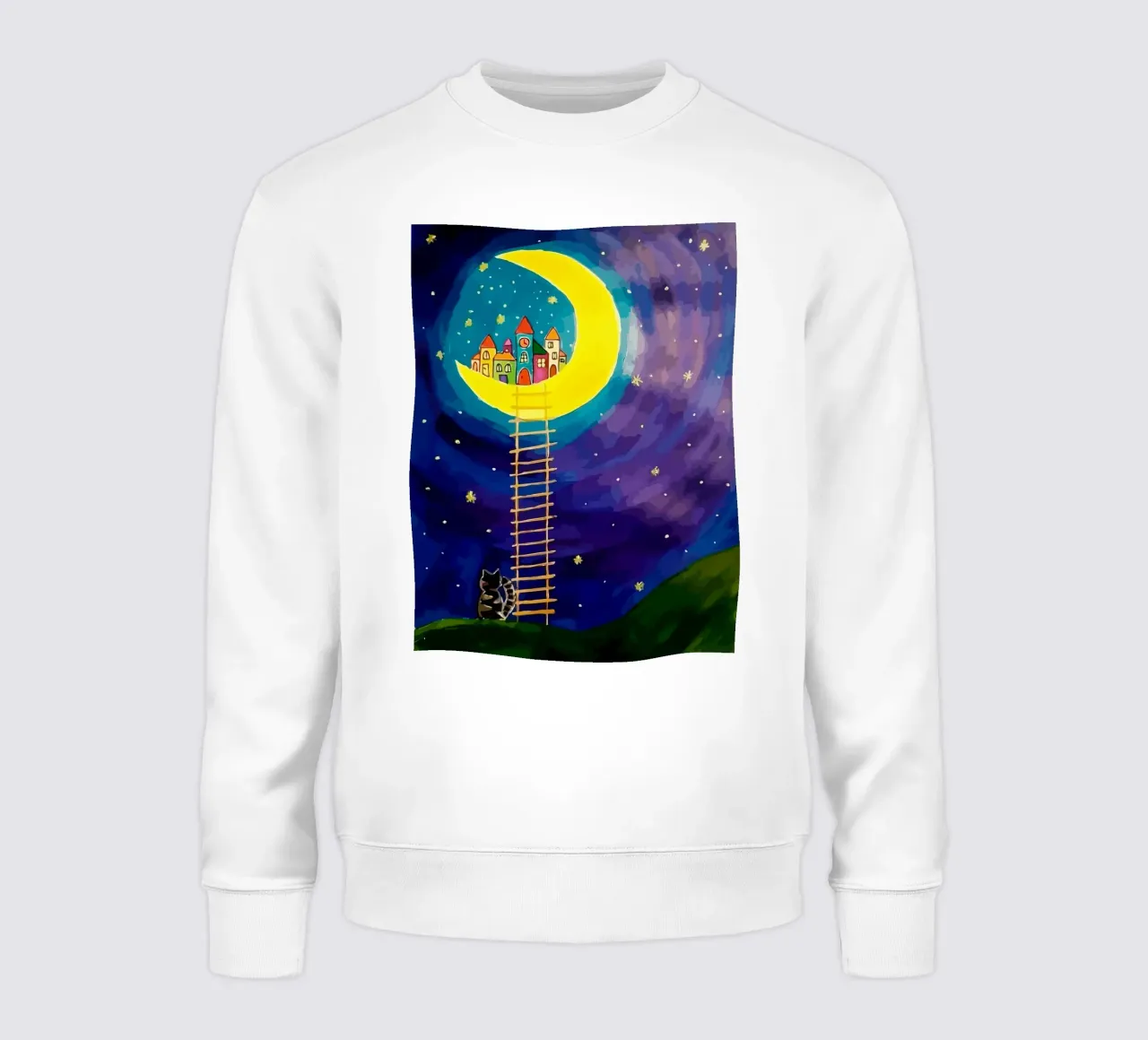stairs up to the moon felpa da Dumery Art
