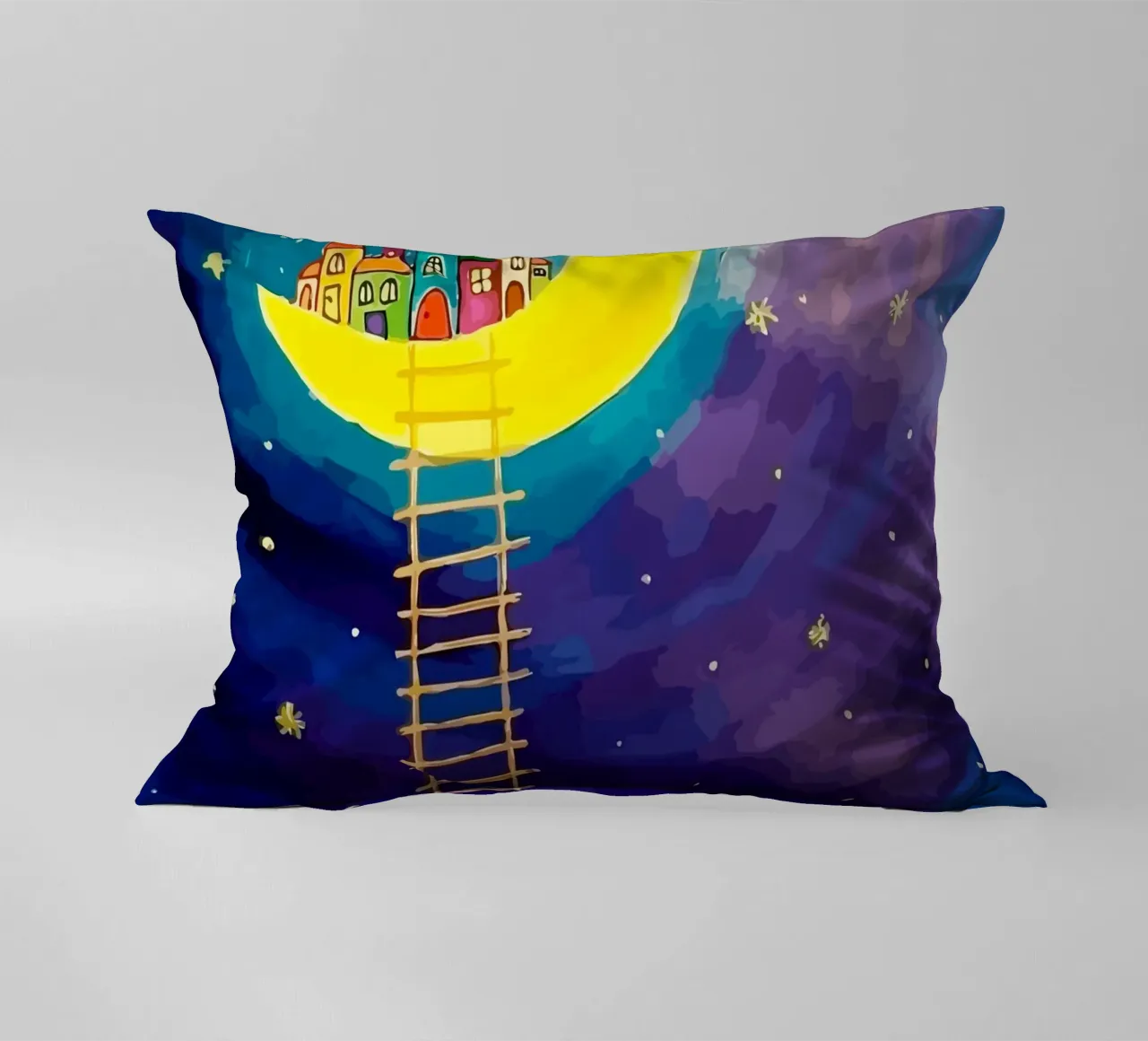 stairs up to the moon cuscino da Dumery Art