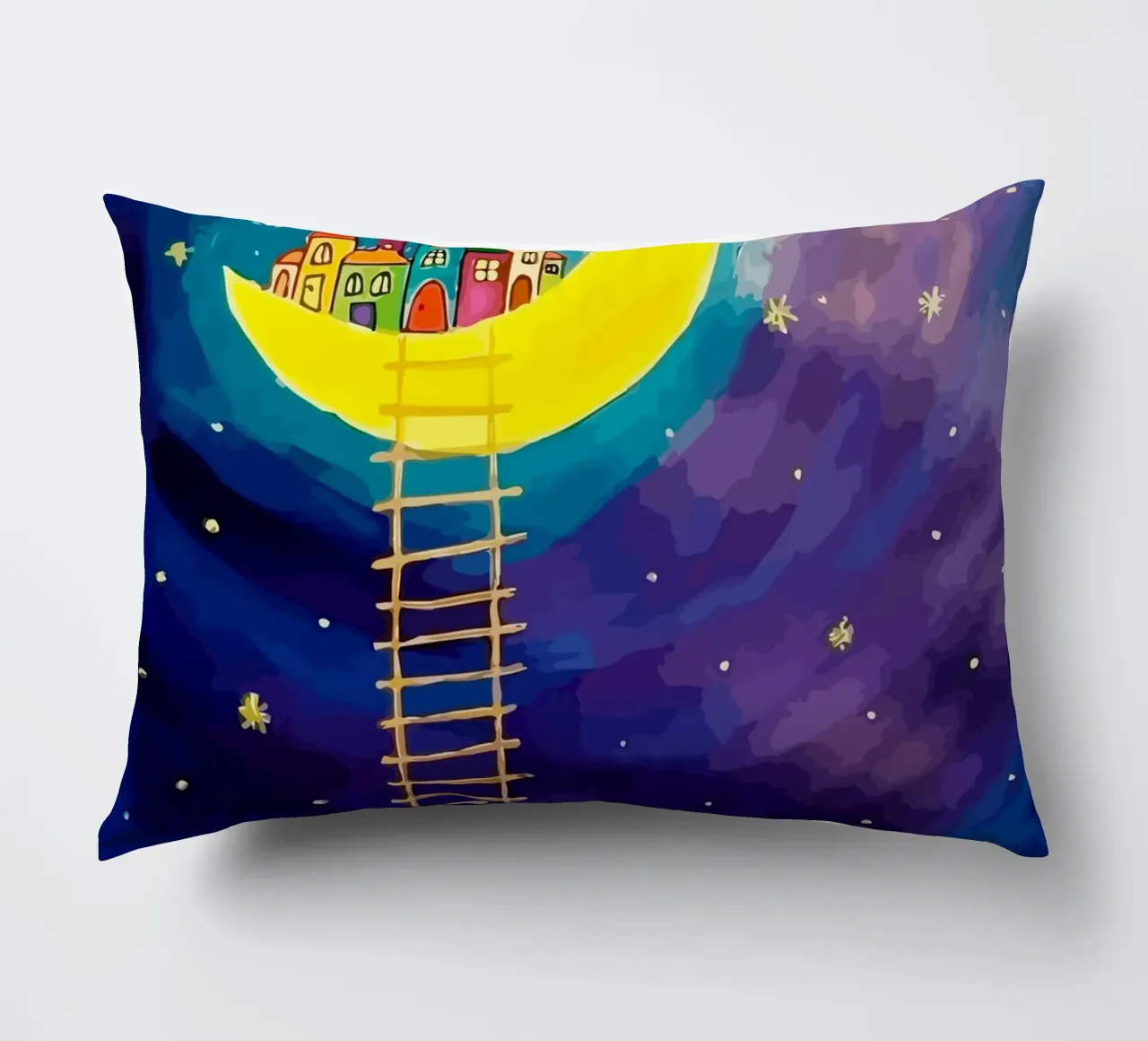 stairs up to the moon cuscino da Dumery Art
