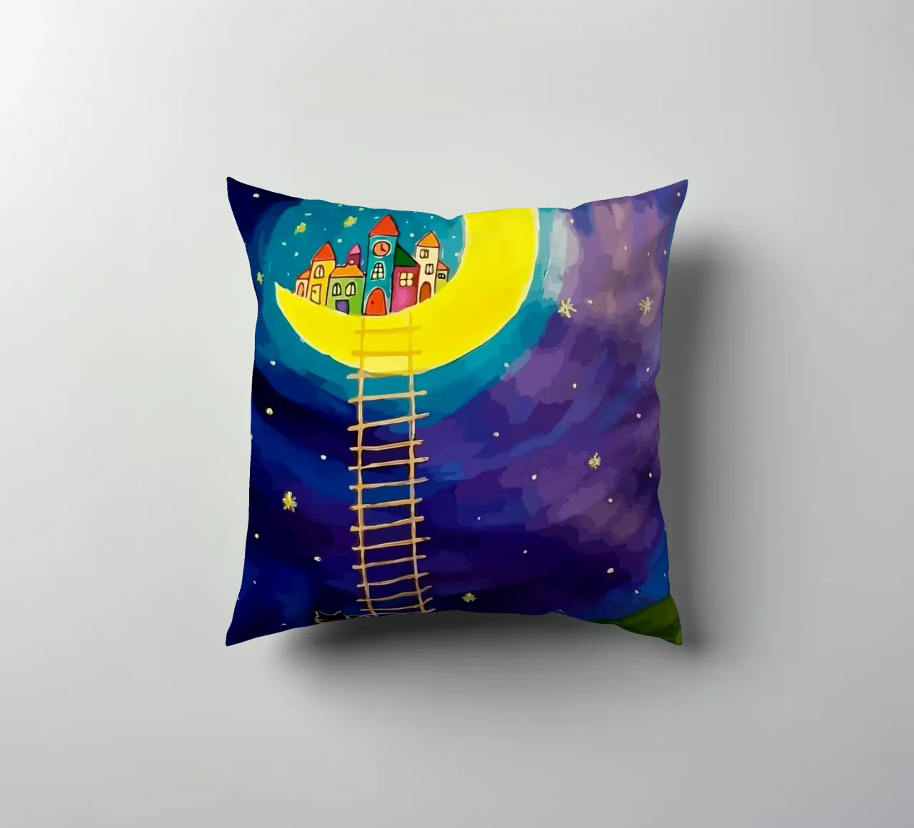 stairs up to the moon cuscino da Dumery Art
