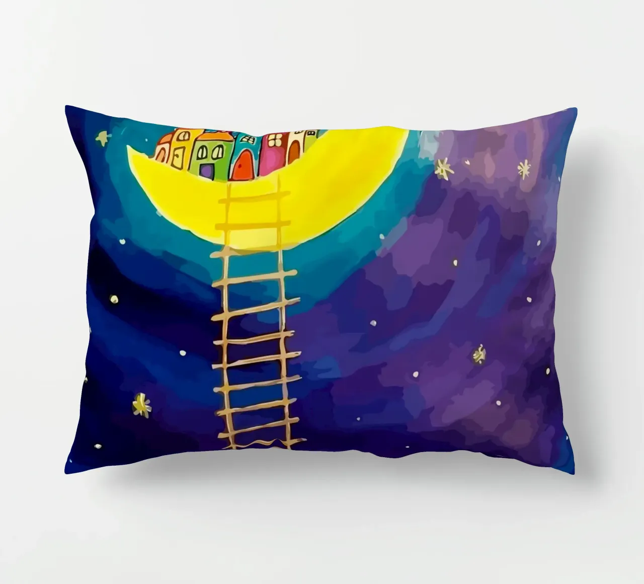 stairs up to the moon cuscino da Dumery Art