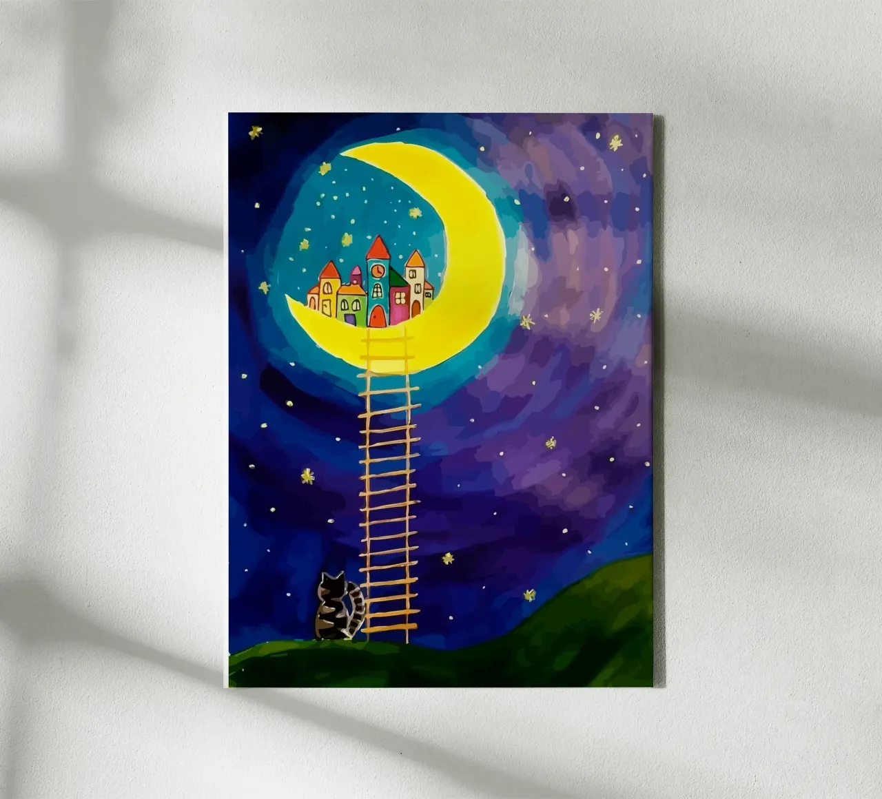 stairs up to the moon tela con Cornice a cassetta da Dumery Art