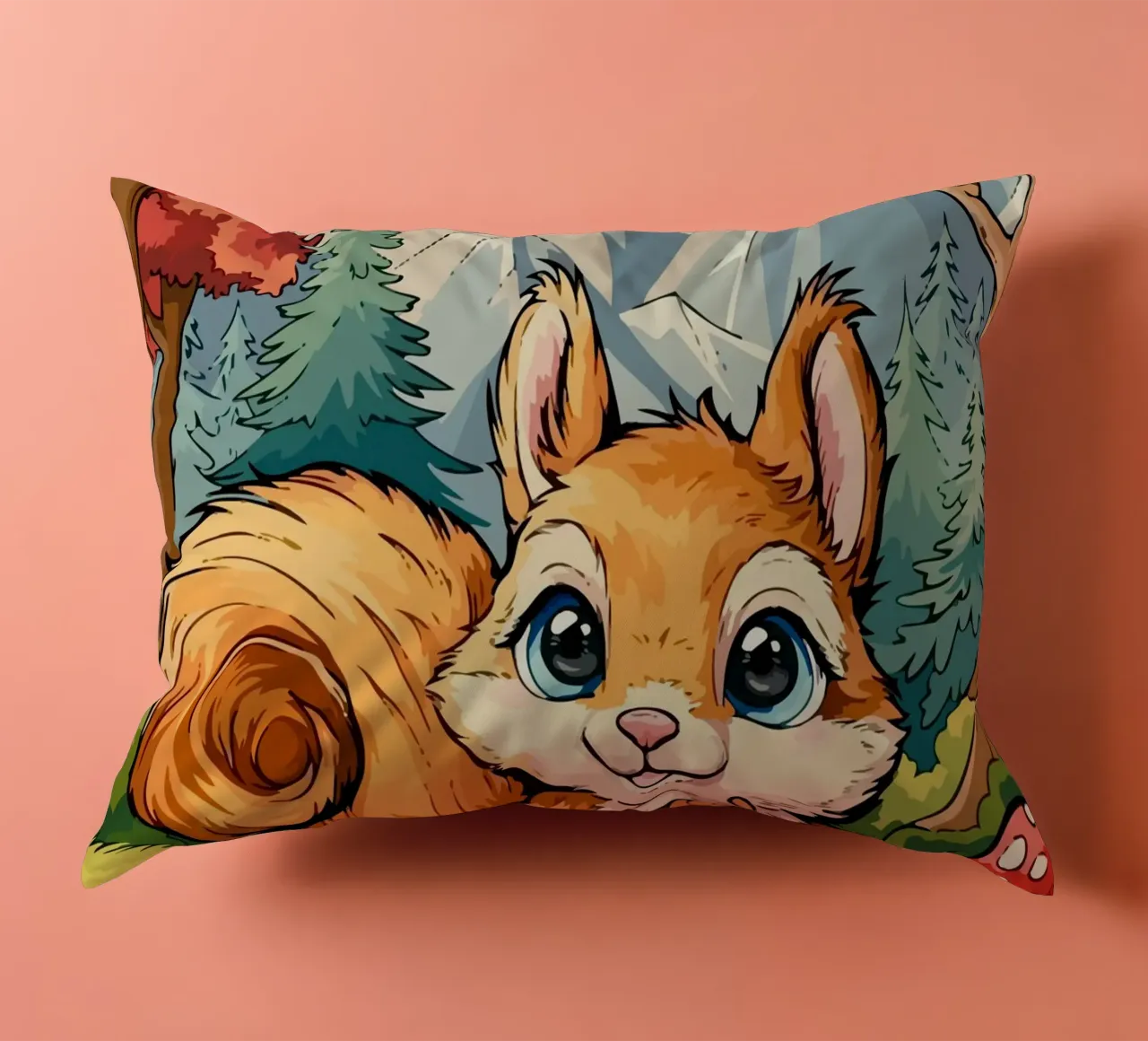 squirrel cuscino da Dumery Art
