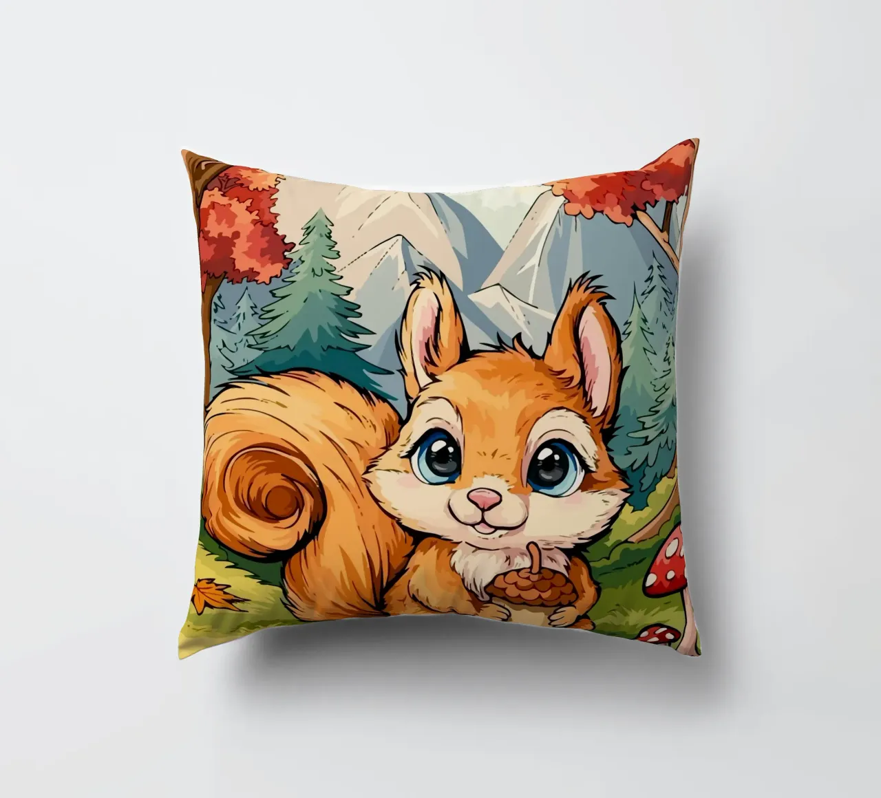 squirrel cuscino da Dumery Art
