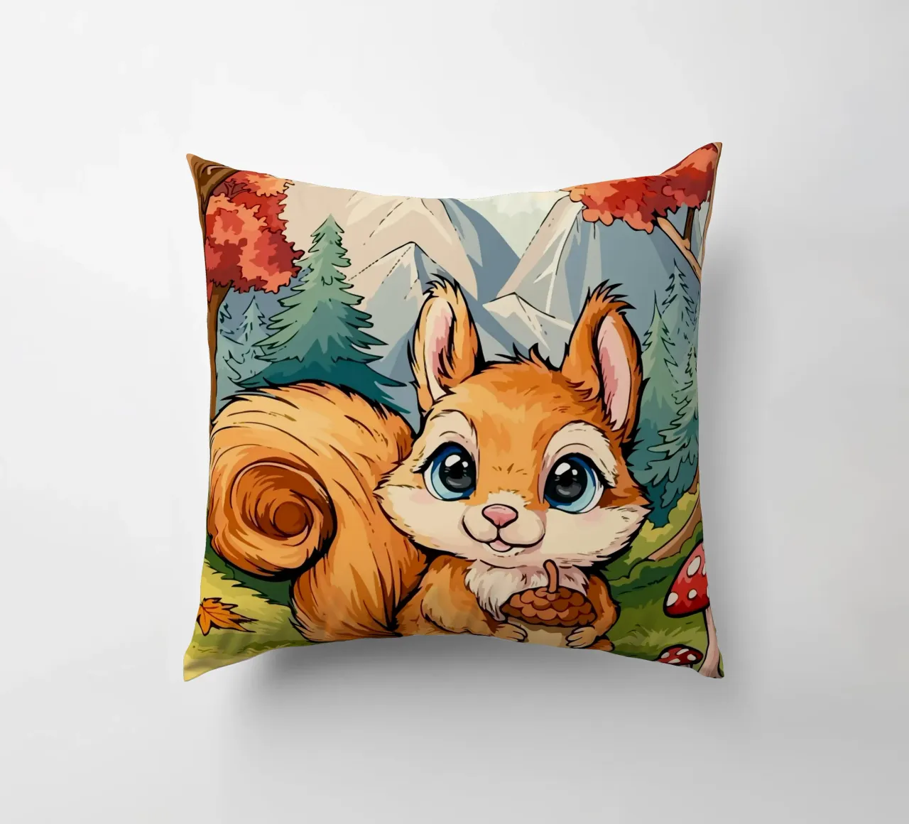 squirrel cuscino da Dumery Art