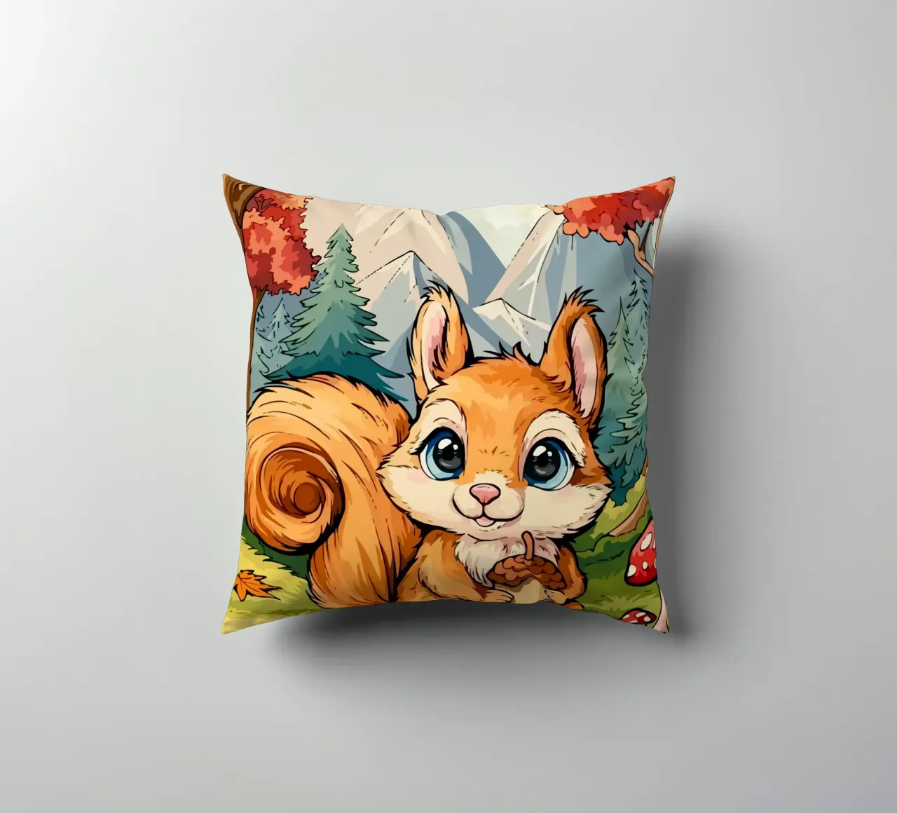 squirrel cuscino da Dumery Art