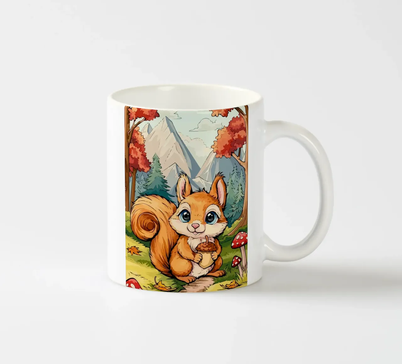 squirrel tazza in ceramica da Dumery Art