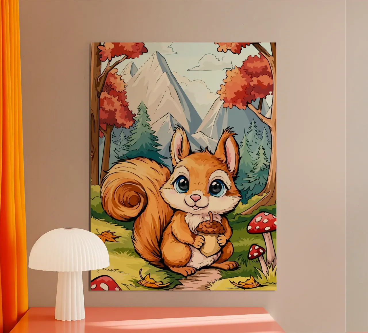 squirrel poster con telaio in alluminio da Dumery Art