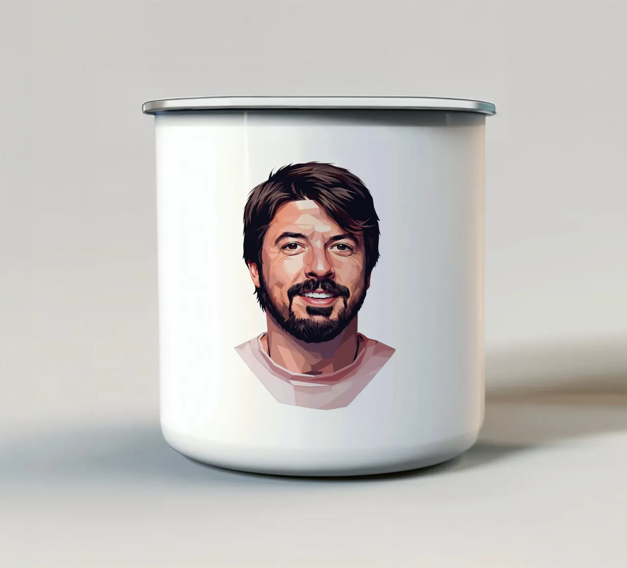Dave Grohl Low poly tazza in smalto da Low Profile