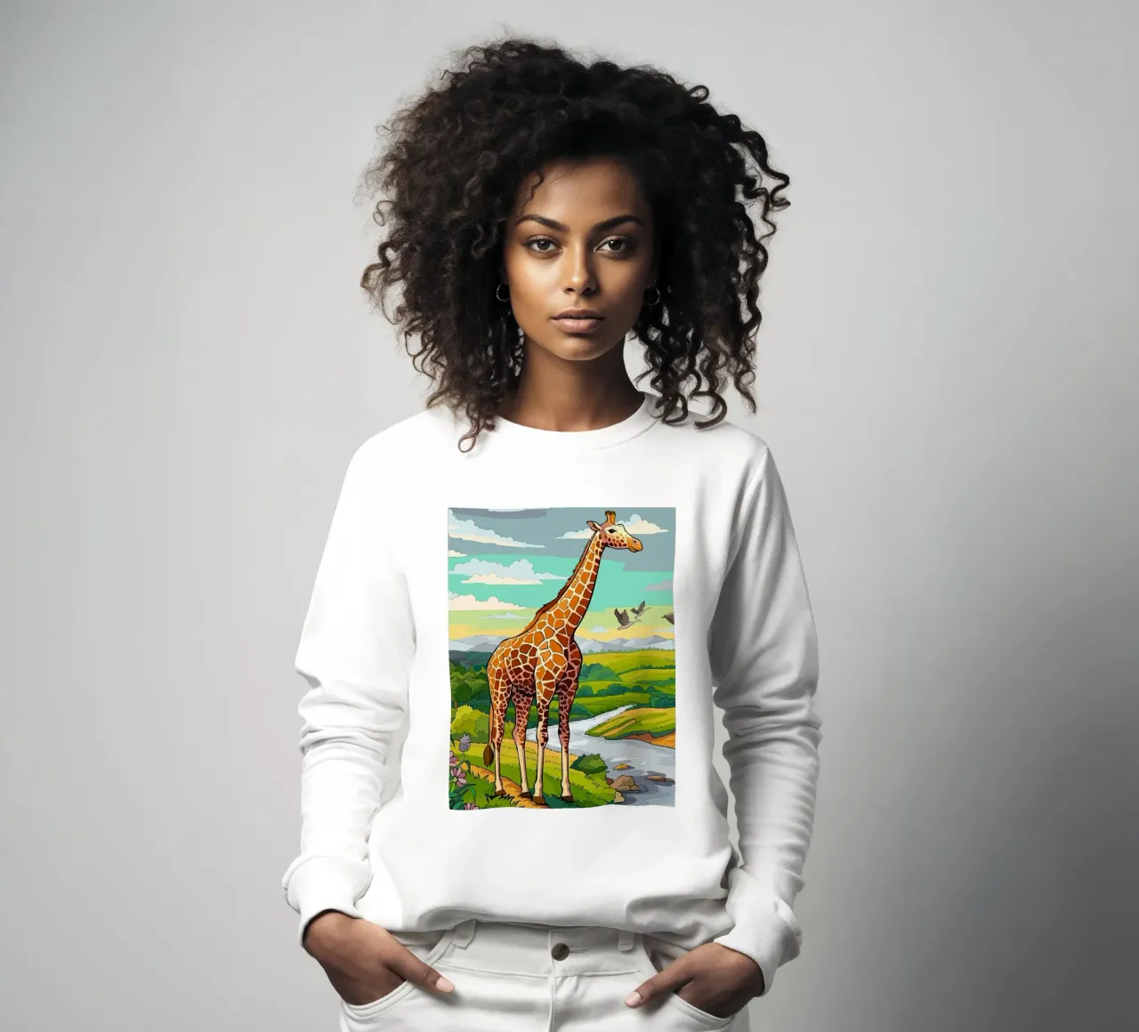 giraffe felpa da Dumery Art