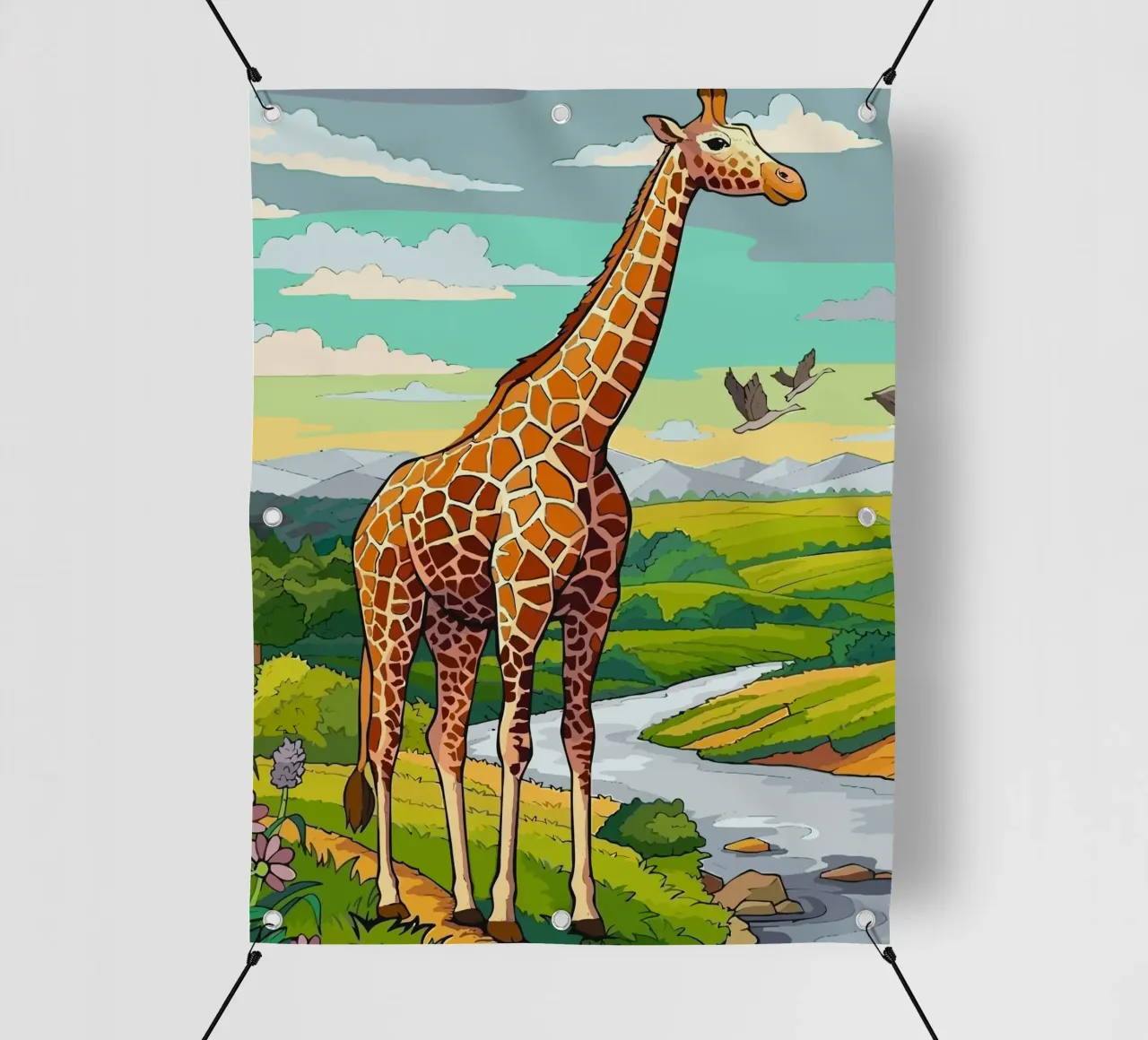 giraffe telo in pvc da Dumery Art