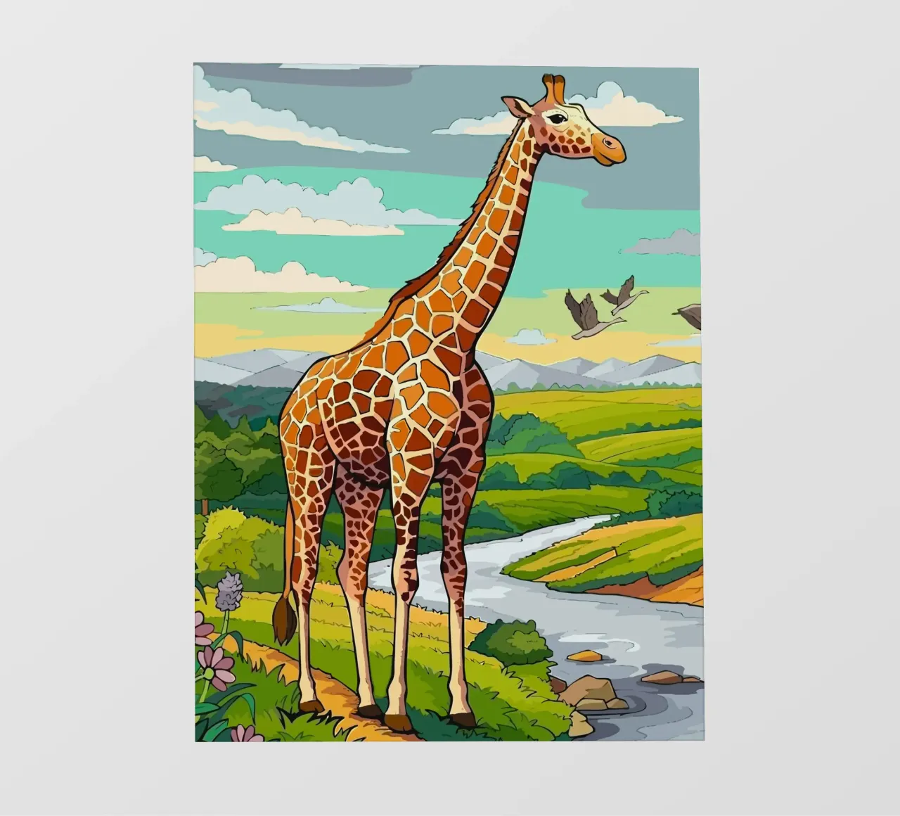 giraffe telo in pvc da Dumery Art