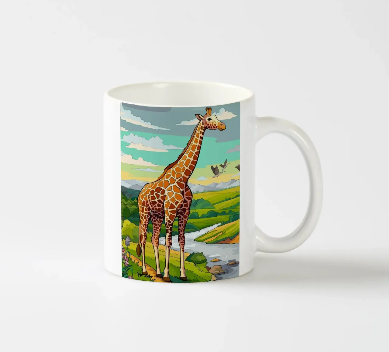 giraffe tazza in ceramica da Dumery Art