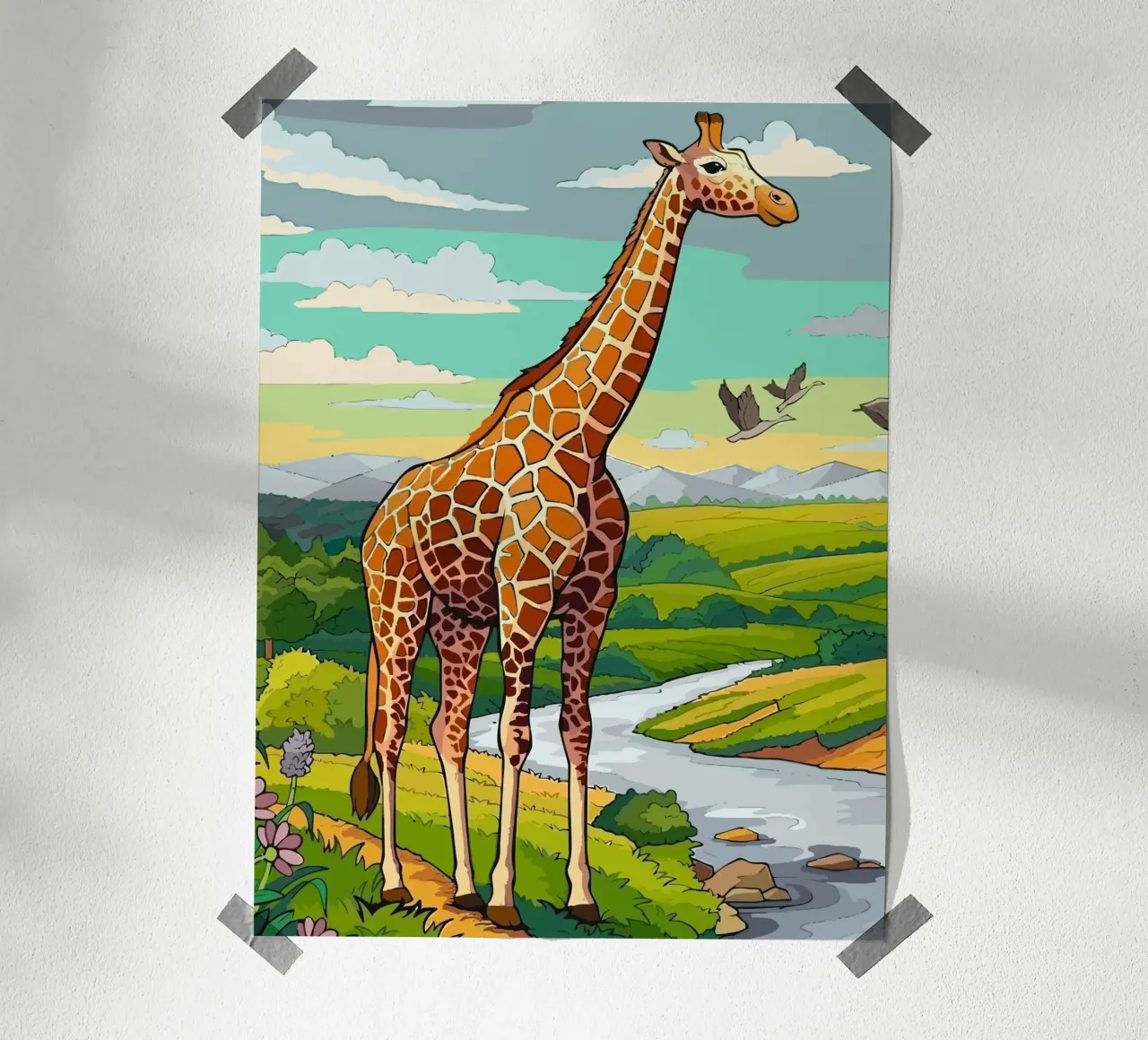 giraffe poster da Dumery Art
