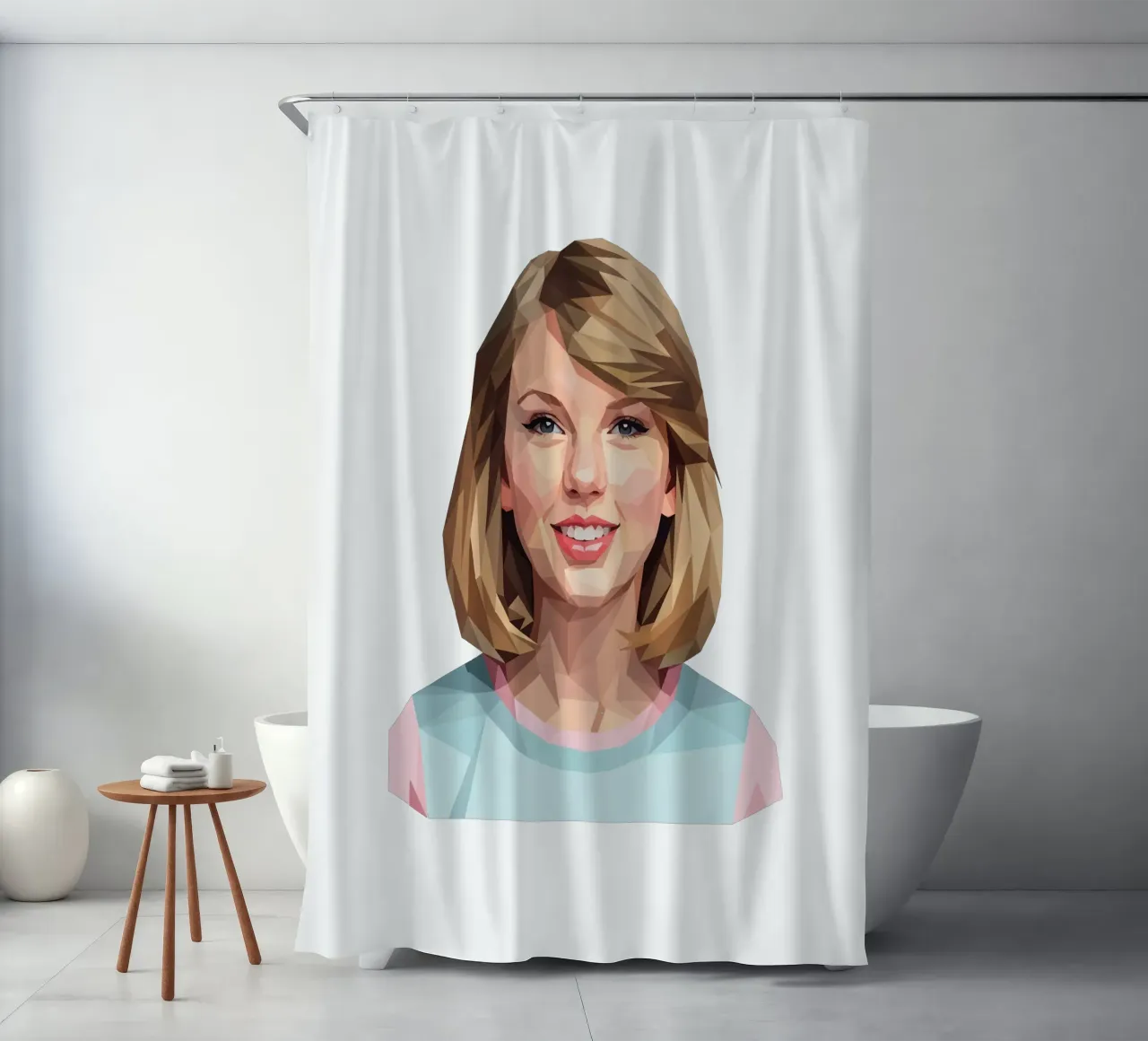 Taylor Swift Lowpoly tenda da doccia da Low Profile