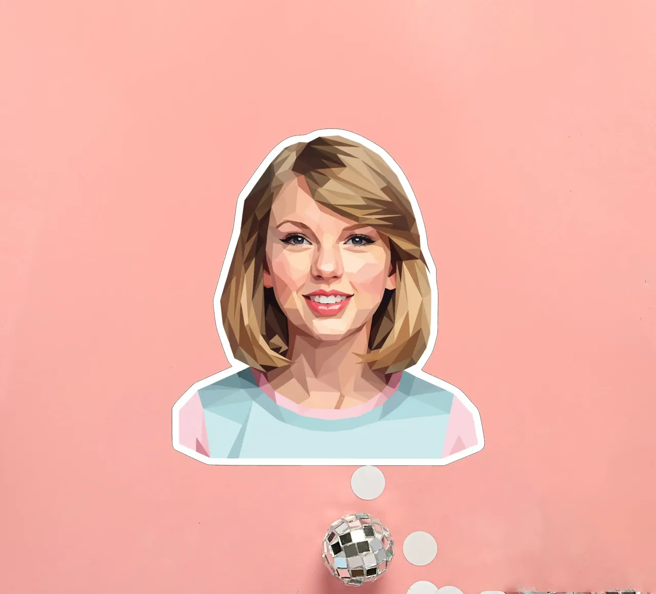 Taylor Swift Lowpoly adesivo da Low Profile