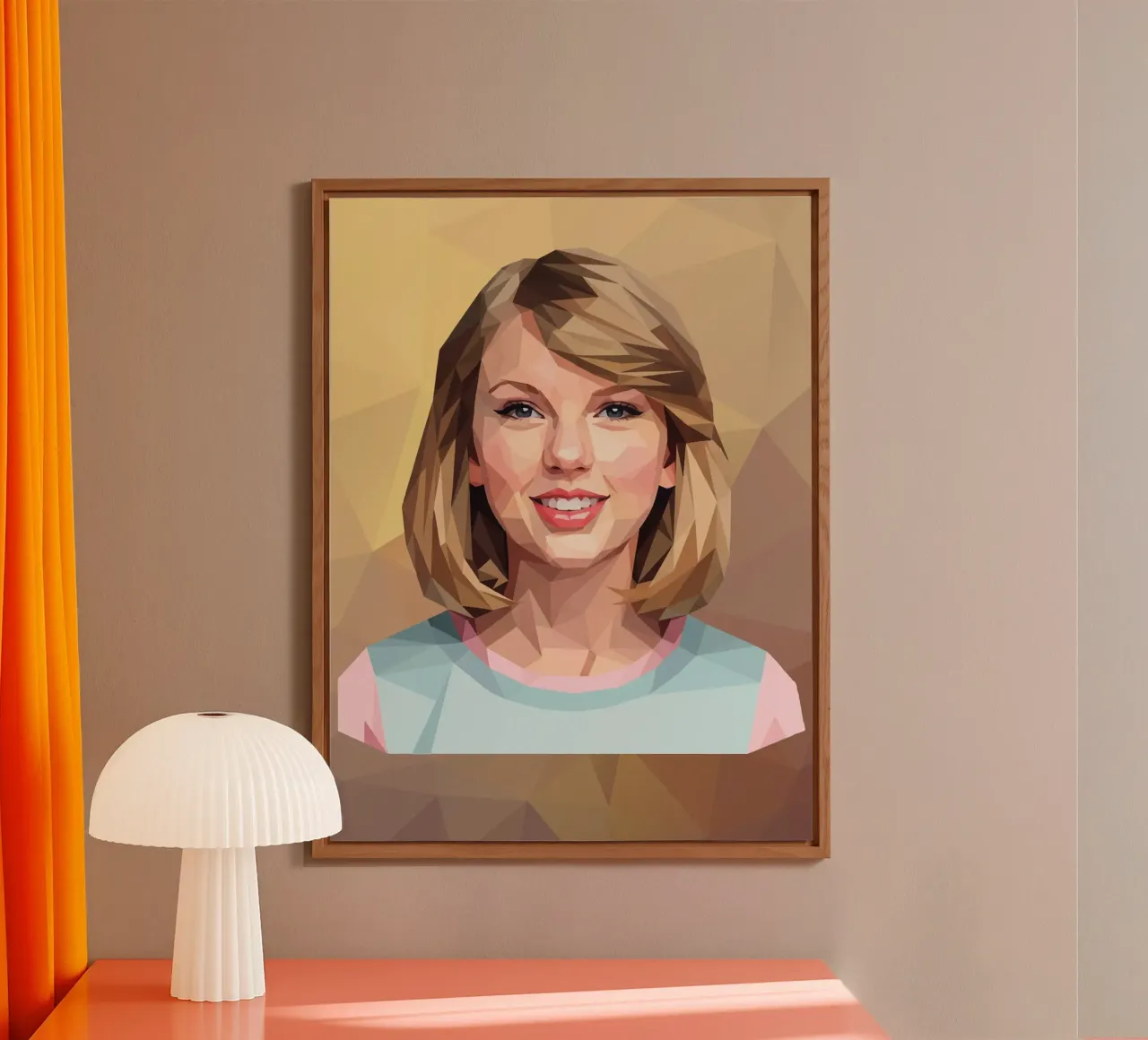 Taylor Swift Lowpoly alluminio dibond da Low Profile