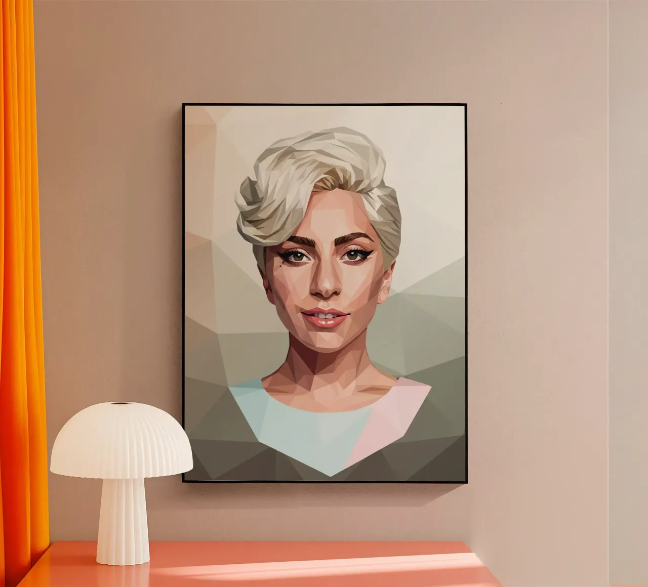 Lady Gaga Lowpoly plexiglass da Low Profile