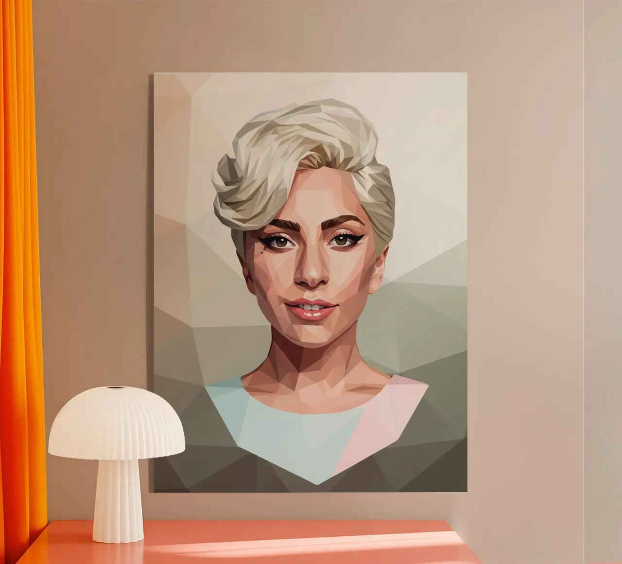 Lady Gaga Lowpoly plexiglass da Low Profile