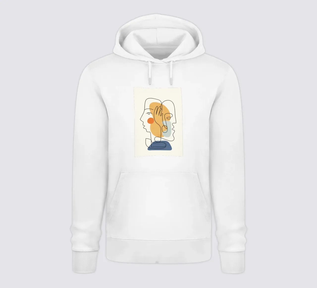 Abstract Faces 5 felpa con cappuccio da cityart