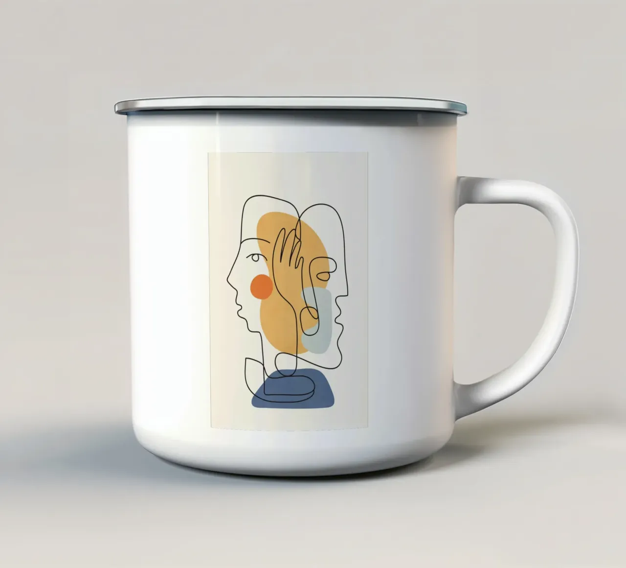 Abstract Faces 5 tazza in smalto da cityart